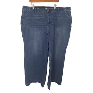Catherines Jeans 24W Womens Bootcut High Rise Medium Wash Plus Size Stretch